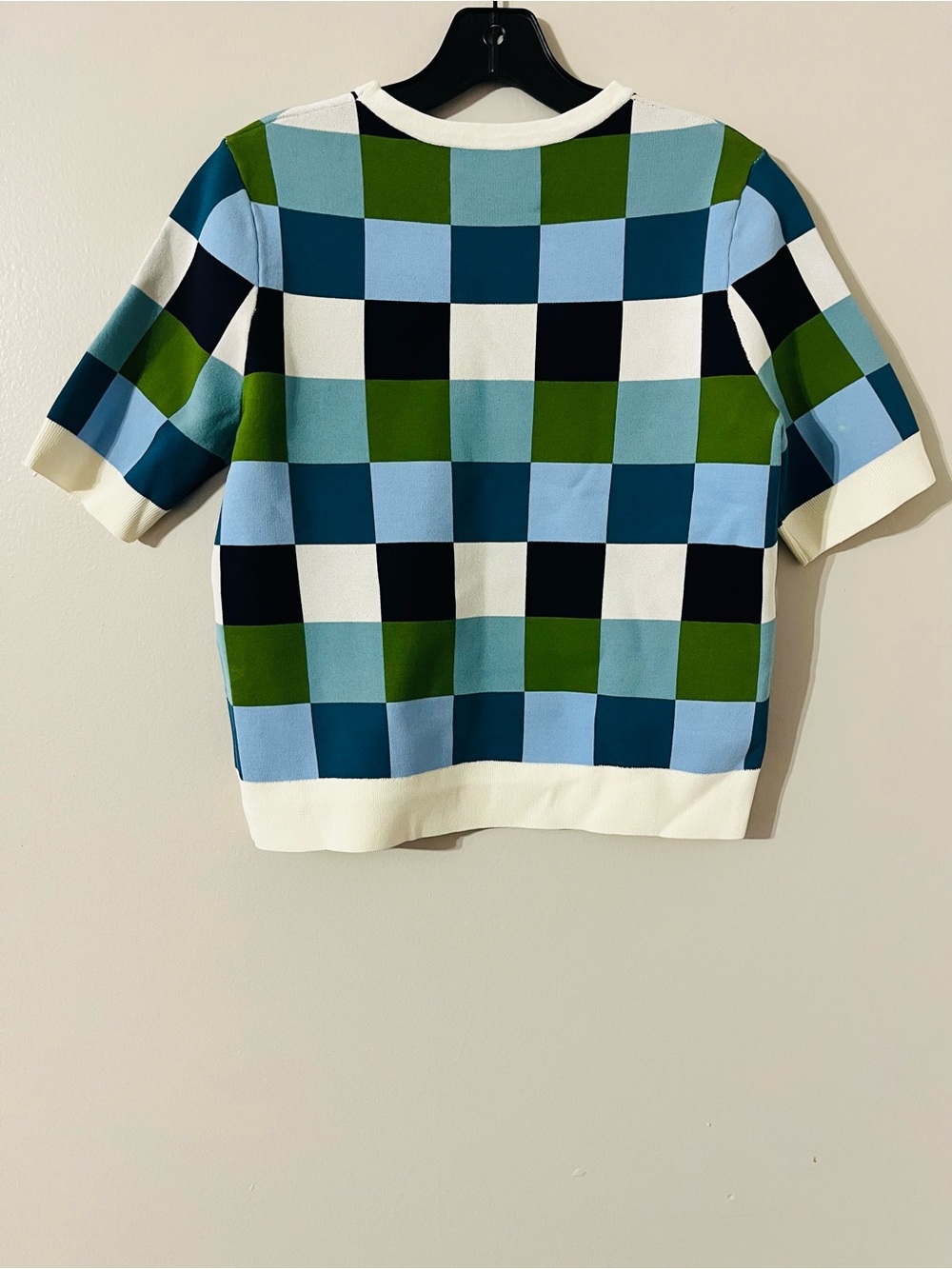 LELA ROSE Checkered Top Sz S - Picture 3 of 6